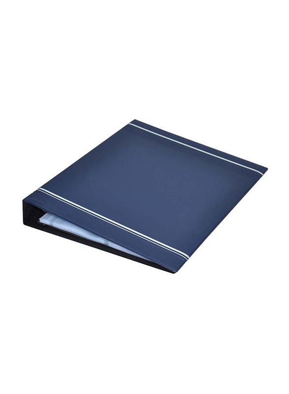 Durable Name Card Holder High Class Business Card Ring Binder with Index, A4 Size, DUNC2388, Blue