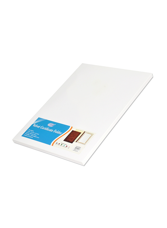 FIS Velvet Certificate Folder with Certificate, A4 Size, Brown