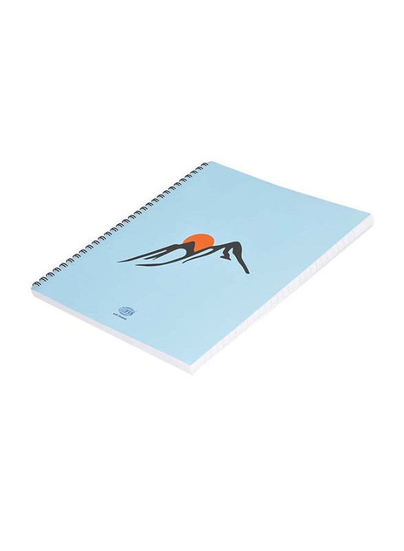 FIS Spiral Soft Cover Single Line Notebook Set, 10 x 8 inch, 10 Piece x 100 Sheets, FSNB1081902S, Light Blue