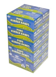 FIS 10 Boxes Pure Rubber Bands, 64 Size, Yellow