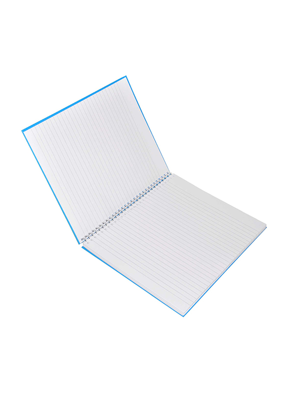 FIS Light Spiral Hard Cover Notebook, 100 Sheets, 5 Piece, LINBS1081001304, Blue