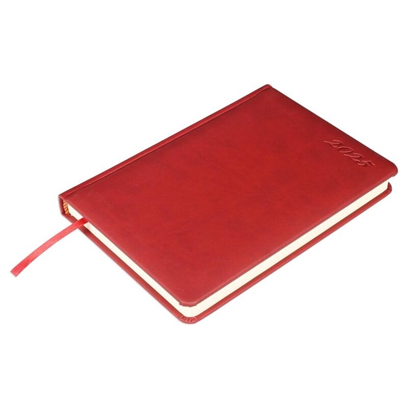 

FIS 2025 A5 Diary, Italian PU Materials, 1 Side Padded Cover, Round Corners, Saturday & Sunday Combined, Size A5(148x210mm), English, 70gsm Italian Iv