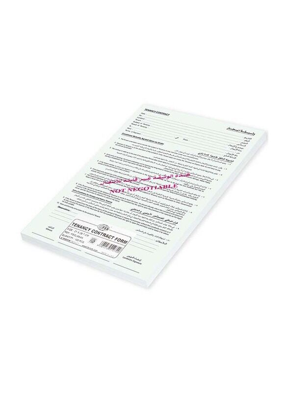 

FIS Tenancy Contract Arabic/English Form, 100-Piece, A4 Size, FSCL8A4N, White