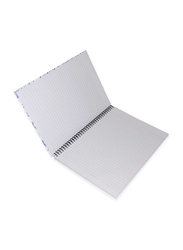 FIS Dolphin Design Spiral Hard Cover Notebook, 5 x 96 Sheets, A4 Size, FSNBSHCA496-DOL2, White