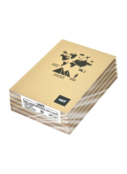 Light Single Line Hard Cover Notebook, 5 x 100 Sheets, 10 x 8 inch, LINB1081805, Beige/Black