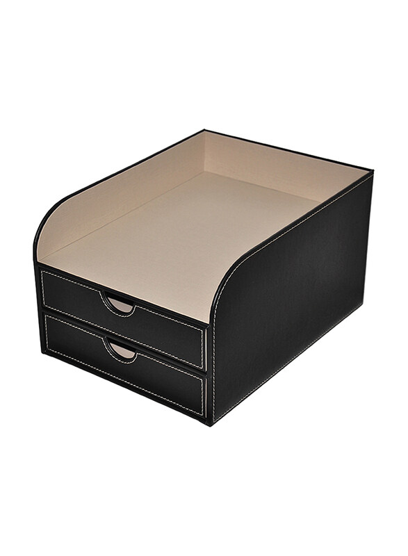 

FIS 2-Drawer Office Tray, FSDSPUOTBK, Black