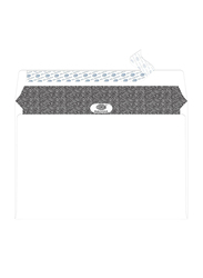 FIS Peel & Seal Envelope with Inner Print, 120GSM, 162 x 229mm, 50 Pieces, FSWE1226PBD50, Black/White