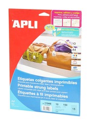 Agipa Printable Strung Label, 28 x 43mm, 150 Labels, 10 Sheets, A4 Size, APLA11946, White