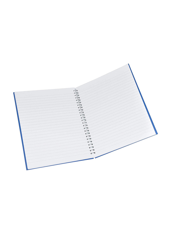 FIS Manuscript Notebook Set with Spiral Binding, 8mm Single Ruled, 2 Quire, 5 x 96 Sheets, 9 x 7 inch Size, FSMN9X72QSB, Blue