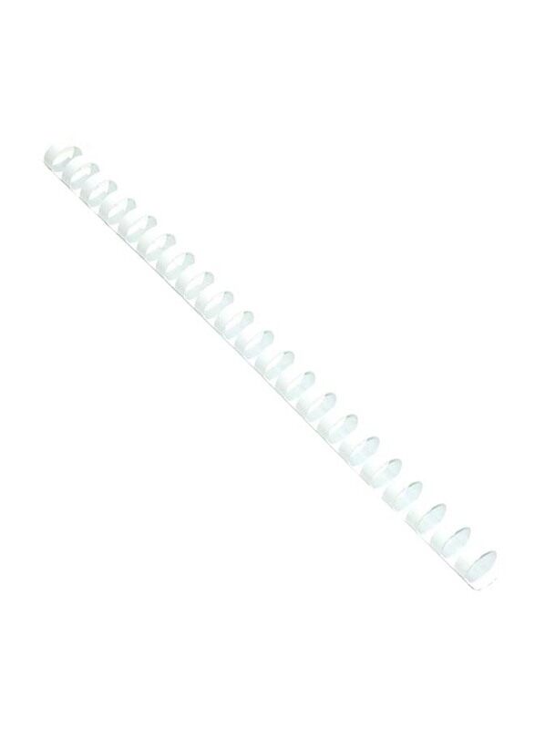 

FIS 16mm Plastic Binding Rings, 130 Sheets Capacity, 100 Pieces, FSBD16WH, White