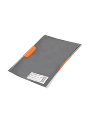 Durable 230409 Dura Swing Clip Folder with Orange Clip, 30 Sheets, A4 Size, 5 Piece, Anthracite Grey