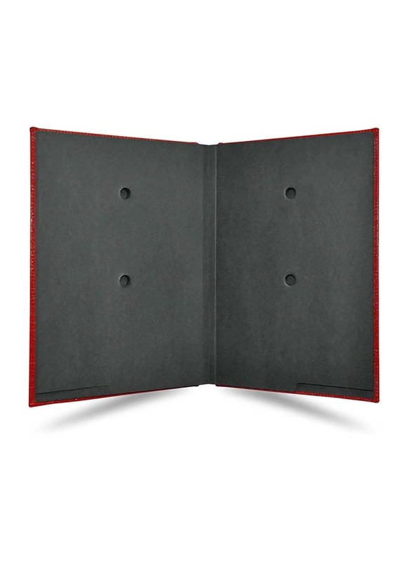 FIS Italian PU Material Cover Signature Book with Gift Box, 240 x 340mm, 18 Sheets, FSCL18MRD1, Maroon