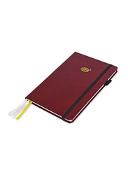 FIS White Paper Budget Planner with Elastic Pen Loop German Bonded Leather, 128 Pages, 100 GSM, A5 Size, FSORA5BPLANBL, Maroon