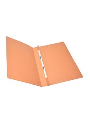 FIS Flat File with Plastic Fastener, F/S Size, 320GSM, 50 Pieces, FSFF5OR, Orange