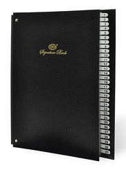إف أي إس دفتر تواقيع بغطاء من مادة الفينيل ، 240 × 340 مم ، 31 ورقة ، FSCL1-31 ، أسود