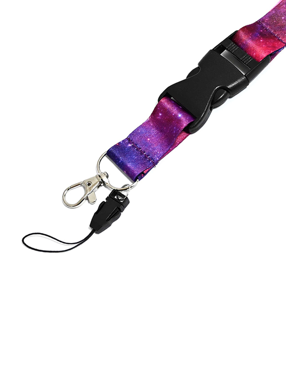 FIS Fancy Lanyard With Metal Hook, 10 Pieces, FSNAF4, Purple/Pink