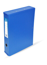 FIS Colored PP Rigid Box File with Plastic Sides, 210 x 330 mm, FSBFRPLBL, Blue