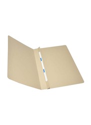 FIS Flat File with Plastic Fastener, F/S Size, 320GSM, 50 Pieces, FSFF5BF, Buff Beige