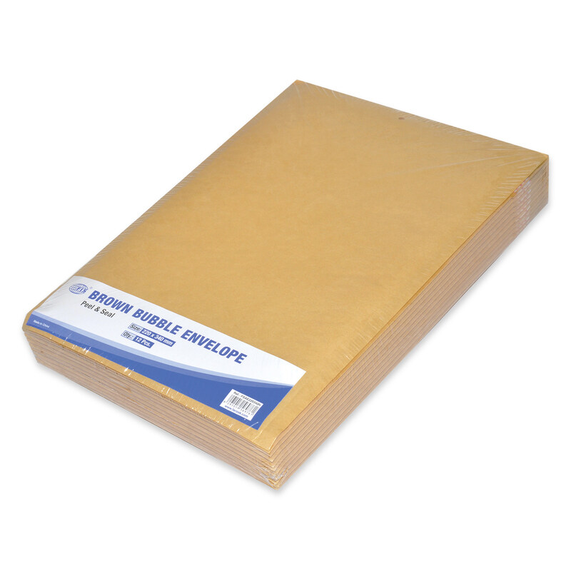 

FIS Peel and Seal Bubble Envelope, 220 x 340mm, 12 Pieces, FSAE220340N, Brown