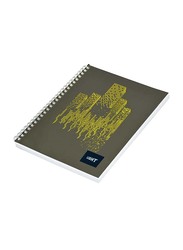 Light 10-Piece Spiral Soft Cover Notebook, Single Line, 100 Sheets, A5 Size, LINBA51806S, Dark Grey