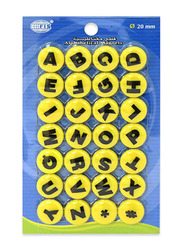 FIS Alphabetical Magnets Set, 3 Pack, FSMIAE203040/3, Yellow