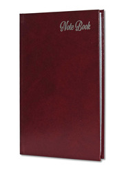 FIS Offset White Paper Notebook with Bonded Leather, 196 Pages, 70 GSM, A5 Size, FSNBHCA5GWHBL, Maroon
