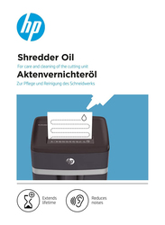 HP Paper Shredder Oil Bottle with Extended Nozzle, 400ml, OLSR9132, Yellow