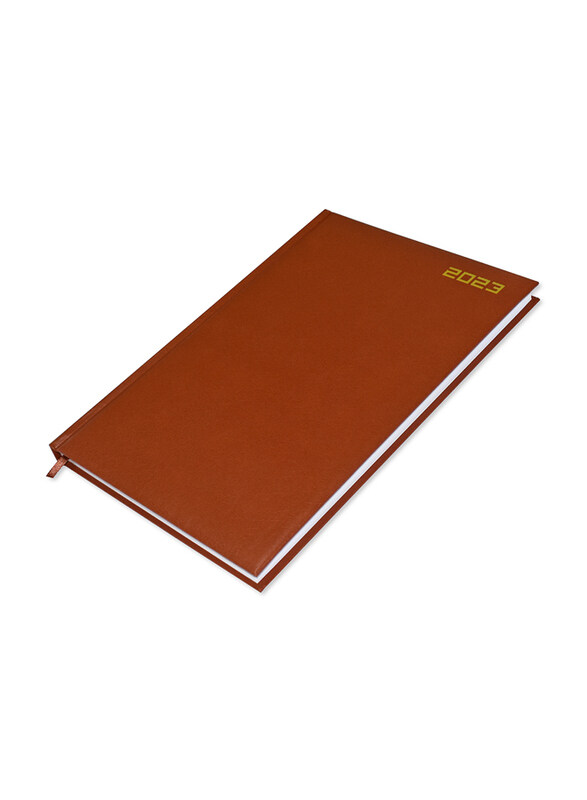 

FIS 2023 Saturday & Sunday Combined English Diary, A4 Size, FSDI48E23BR, Brown