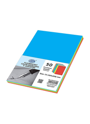 FIS Colour Peel & Seal Envelopes, 50-Piece, 80 GSM, C4 (324 x 229mm), Pastel Assorted