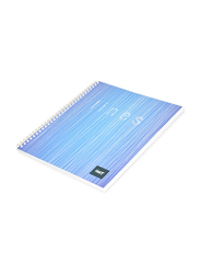 FIS Light Hard Cover Notebook, 100 Sheets, 5 Piece, LINB1081601, Blue