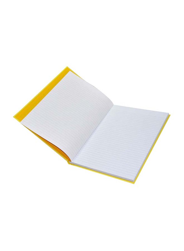 FIS Neon Hard Cover Single Line Notebook Set, 5 x 100 Sheets, A4 Size, FSNBA4N210, Lemon Yellow