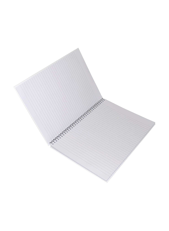 FIS Swan Design Spiral Hard Cover Notebook, 5 x 96 Sheets, A4 Size, FSNBSHCA496-SWA2, White