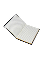 FIS Italian Ivory Paper Notebook with Golden Bonded Leather, 196 Pages, 70 GSM, A5 Size, FSNB1SA5GIVBL, Black