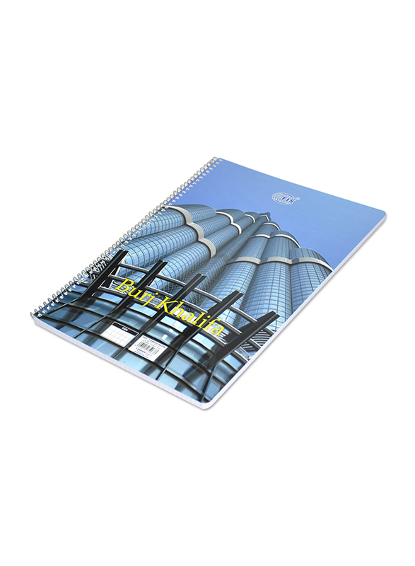 FIS Burj Khalifa Spiral Notebook, 70 Sheets, 70 GSM, A4 Size