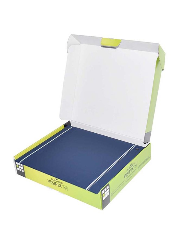 Durable Name Card Holder High Class Business Card Ring Binder with Index, A4 Size, DUNC2388, Blue