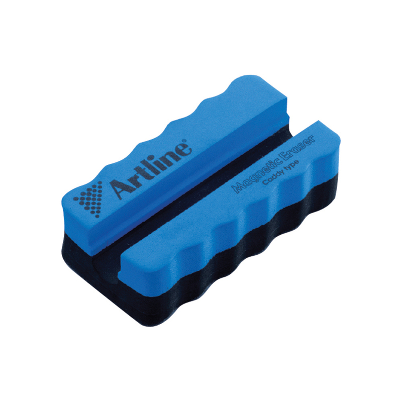 Artline Caddy Type White Board Magnetic Eraser, Blue/Black