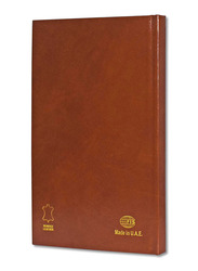 FIS Italian Ivory Paper Notebook with Bonded Leather, 196 Pages, 70 GSM, A5 Size, FSNBHCA5IVBL, Brown