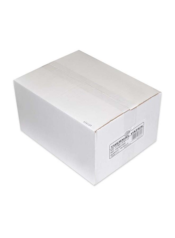 FIS Thermal Paper Roll Box, 57mm x 25m x 1/2 inch, 100 Pieces, FSFX572505, White