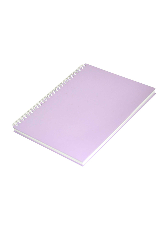 FIS 5-Piece Spiral Hard Cover Single Line Notebook Set, 5 x 100 Sheets, 9 x 7 inch, FSNBS97NA274, Violet