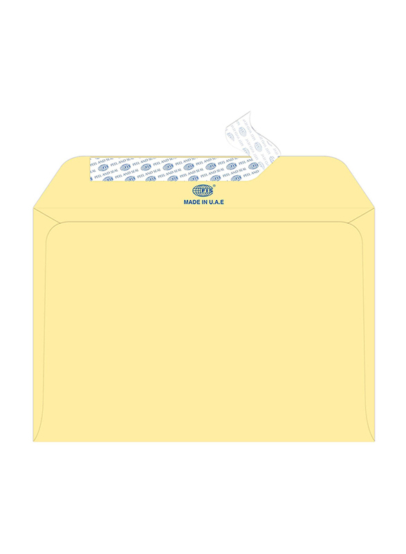 FIS Executive Envelopes Peel & Seal, 6.37 x 9.01 inch, 50 Pieces, Cream