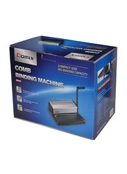 Comix Comb Binding Machine, 450 Sheets, LXBDB2935, Black/Grey
