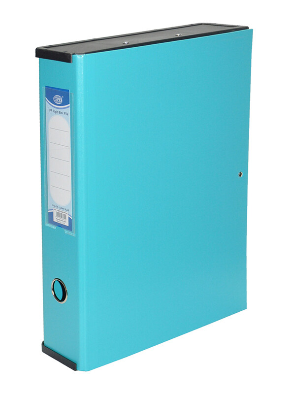 

FIS Colored PP Rigid Box File with Plastic Sides, 210 x 330 mm, FSBFRIGIDPPLBL, Light Blue