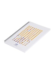 FIS Spiral Soft Cover Single Line Notebook Set, 10 x 100 Sheets, A5 Size, FSNBA51904S, Multicolour