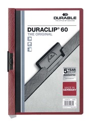 Durable Duraclip File, A4 Size, 25 Pieces, DUPG2209-31, Dark Red
