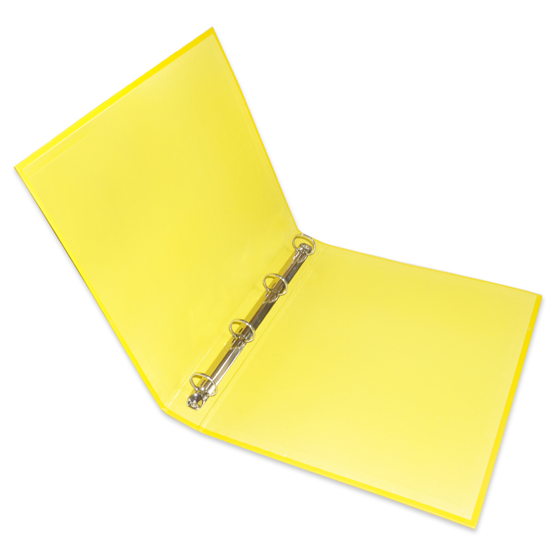 A4 Round Ring Binders, 48 Piece, FSBD404D1, Yellow/Green