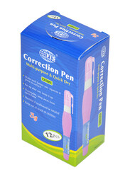 FIS 12-Piece Correction Pen, 3g, FSCF18PI, Pink