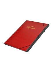 FIS Soft Cover Signature Book, 12-Divisions, 240 x 312mm, FSCLSC12RE, Red