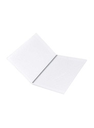 FIS 10-Piece Spiral Soft Cover Single Line Note Book, 100 Sheets, A4 Size, FSNBA41904S, White
