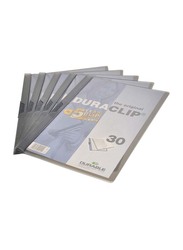 Durable Duraclip Plastic Files, 25 Pieces, DUPG2202, Smoky Grey