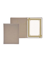 FIS Italian PU Certificate Folders with A4 Certificate and Gift Box, FSCLCERTPUVLBR, Light Brown
